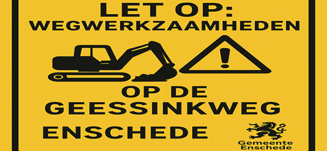 Aankondiging werkzaamheden Geessinkweg